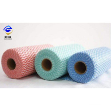 China Factory Colorful Wave Spunlace Nonwoven Fabric for Wipe Cloth
